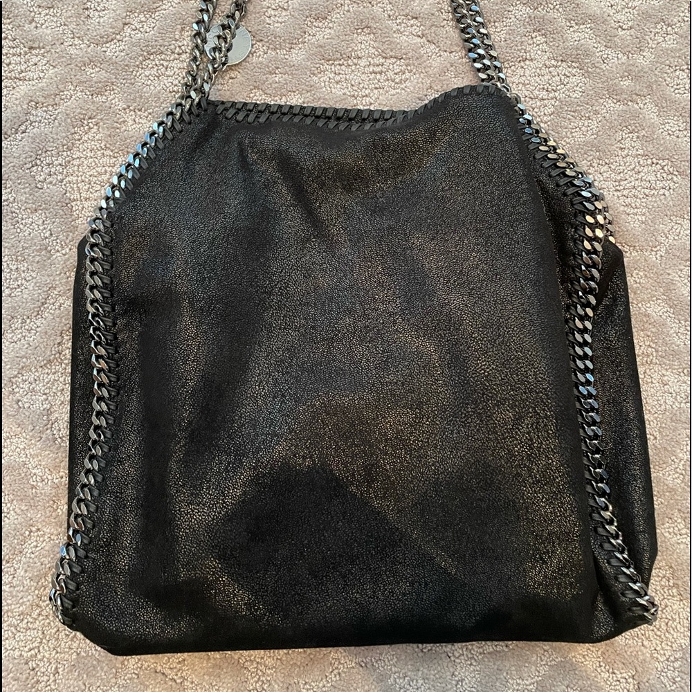Stella McCartney SM (14x15) blk 2 chain Falabella